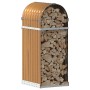 Leñero de acero galvanizado marrón claro 40x45x100 cm de , Bolsas y soportes de leña - Ref: Foro24-364577, Precio: 45,71 €, D...
