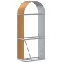 Leñero de acero galvanizado marrón claro 80x45x190 cm de , Bolsas y soportes de leña - Ref: Foro24-364580, Precio: 63,10 €, D...