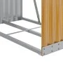 Leñero de acero galvanizado marrón claro 80x45x190 cm de , Bolsas y soportes de leña - Ref: Foro24-364580, Precio: 61,90 €, D...