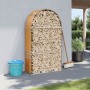 Leñero de acero galvanizado marrón claro 120x45x210 cm de , Bolsas y soportes de leña - Ref: Foro24-364582, Precio: 61,12 €, ...