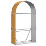 Leñero de acero galvanizado marrón claro 120x45x210 cm de , Bolsas y soportes de leña - Ref: Foro24-364582, Precio: 61,12 €, ...