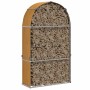 Leñero de acero galvanizado marrón claro 120x45x210 cm de , Bolsas y soportes de leña - Ref: Foro24-364582, Precio: 61,12 €, ...