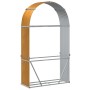 Leñero de acero galvanizado marrón claro 120x45x210 cm de , Bolsas y soportes de leña - Ref: Foro24-364582, Precio: 61,12 €, ...