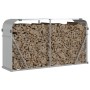 Leñero de acero galvanizado plateado 180x45x100 cm de , Bolsas y soportes de leña - Ref: Foro24-364594, Precio: 56,30 €, Desc...