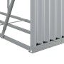 Leñero de acero galvanizado plateado 180x45x100 cm de , Bolsas y soportes de leña - Ref: Foro24-364594, Precio: 56,30 €, Desc...