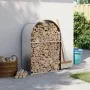 Leñero de acero galvanizado plateado 80x45x120 cm de , Bolsas y soportes de leña - Ref: Foro24-364589, Precio: 47,30 €, Descu...