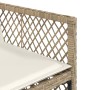 Set comedor de jardín 11 pzas con cojines ratán sintético beige en Conjuntos de jardín | Comprar online en Foru.es