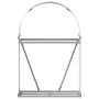 Leñero de acero galvanizado plateado 80x45x120 cm de , Bolsas y soportes de leña - Ref: Foro24-364589, Precio: 45,27 €, Descu...