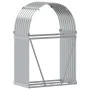 Leñero de acero galvanizado plateado 80x45x120 cm de , Bolsas y soportes de leña - Ref: Foro24-364589, Precio: 47,30 €, Descu...