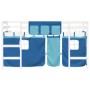 Cama alta para niños con cortinas madera pino azul 90x200 cm de , Camas y somieres - Ref: Foro24-3206968, Precio: 201,50 €, D...