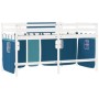 Cama alta para niños con cortinas madera pino azul 90x200 cm de , Camas y somieres - Ref: Foro24-3206968, Precio: 201,50 €, D...