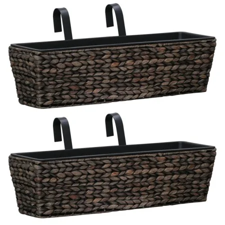 Conjunto de jardineras 2 unidades jacinto de agua marrón de vidaXL, Maceteros y jardineras - Ref: Foro24-45578, Precio: 73,65...