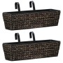 Conjunto de jardineras 2 unidades jacinto de agua marrón de vidaXL, Maceteros y jardineras - Ref: Foro24-45578, Precio: 74,86...