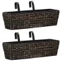 Conjunto de jardineras 2 unidades jacinto de agua marrón de vidaXL, Maceteros y jardineras - Ref: Foro24-45578, Precio: 73,65...