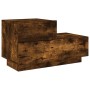 Mesita de noche con luces LED roble ahumado 70x36x40,5 cm de , Mesitas de noche - Ref: Foro24-836781, Precio: 69,21 €, Descue...
