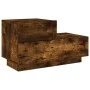 Mesita de noche con luces LED roble ahumado 70x36x40,5 cm de , Mesitas de noche - Ref: Foro24-836781, Precio: 68,12 €, Descue...