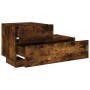 Mesita de noche con luces LED roble ahumado 70x36x40,5 cm de , Mesitas de noche - Ref: Foro24-836781, Precio: 69,21 €, Descue...