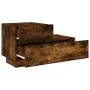 Mesita de noche con luces LED roble ahumado 70x36x40,5 cm de , Mesitas de noche - Ref: Foro24-836781, Precio: 68,12 €, Descue...
