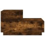Mesita de noche con luces LED roble ahumado 70x36x40,5 cm de , Mesitas de noche - Ref: Foro24-836781, Precio: 69,21 €, Descue...