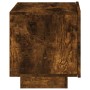 Mesita de noche con luces LED roble ahumado 70x36x40,5 cm de , Mesitas de noche - Ref: Foro24-836781, Precio: 69,21 €, Descue...