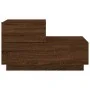 Mesita de noche con luces LED roble marrón 70x36x40,5 cm de , Mesitas de noche - Ref: Foro24-836783, Precio: 69,82 €, Descuen...