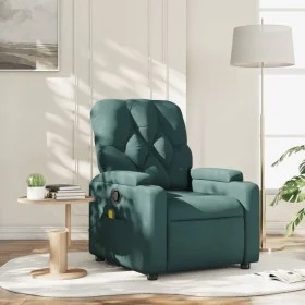 Dark green fabric reclining massage chair by , Armchairs - Ref: Foro24-372497, Price: 237,39 €, Discount: %