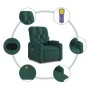 Sillón de masaje reclinable de tela verde oscuro de , Sillones - Ref: Foro24-372497, Precio: 237,39 €, Descuento: %