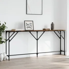 Mesa consola madera de ingeniería roble ahumado 180x23x75 cm de , Mesas auxiliares - Ref: Foro24-837769, Precio: 60,90 €, Des...