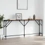 Mesa consola madera de ingeniería roble ahumado 180x23x75 cm de , Mesas auxiliares - Ref: Foro24-837769, Precio: 60,90 €, Des...