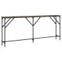 Mesa consola madera de ingeniería roble ahumado 180x23x75 cm de , Mesas auxiliares - Ref: Foro24-837769, Precio: 60,90 €, Des...