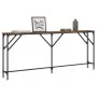 Mesa consola madera de ingeniería roble ahumado 180x23x75 cm de , Mesas auxiliares - Ref: Foro24-837769, Precio: 60,90 €, Des...