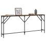 Mesa consola madera de ingeniería roble ahumado 180x23x75 cm de , Mesas auxiliares - Ref: Foro24-837769, Precio: 61,93 €, Des...