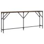 Mesa consola madera de ingeniería roble ahumado 180x23x75 cm de , Mesas auxiliares - Ref: Foro24-837769, Precio: 60,90 €, Des...