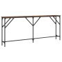 Mesa consola madera de ingeniería roble ahumado 180x23x75 cm de , Mesas auxiliares - Ref: Foro24-837769, Precio: 61,93 €, Des...