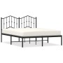 Estructura de cama con cabecero metal negro 135x190 cm de , Camas y somieres - Ref: Foro24-373788, Precio: 99,05 €, Descuento: %