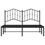 Estructura de cama con cabecero metal negro 135x190 cm de , Camas y somieres - Ref: Foro24-373788, Precio: 99,05 €, Descuento: %