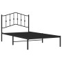 Estructura de cama con cabecero metal negro 100x190 cm de , Camas y somieres - Ref: Foro24-373783, Precio: 66,01 €, Descuento: %