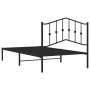 Estructura de cama con cabecero metal negro 100x190 cm de , Camas y somieres - Ref: Foro24-373783, Precio: 66,01 €, Descuento: %