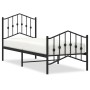 Estructura de cama con cabecero y estribo metal negro 75x190 cm de , Camas y somieres - Ref: Foro24-373797, Precio: 72,67 €, ...