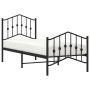 Estructura de cama con cabecero y estribo metal negro 75x190 cm de , Camas y somieres - Ref: Foro24-373797, Precio: 72,67 €, ...
