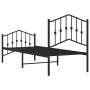 Estructura de cama con cabecero y estribo metal negro 75x190 cm de , Camas y somieres - Ref: Foro24-373797, Precio: 72,67 €, ...