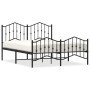 Estructura de cama con cabecero y estribo metal negro 140x190cm de , Camas y somieres - Ref: Foro24-373807, Precio: 106,40 €,...