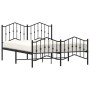 Estructura de cama con cabecero y estribo metal negro 140x190cm de , Camas y somieres - Ref: Foro24-373807, Precio: 106,40 €,...