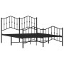 Estructura de cama con cabecero y estribo metal negro 140x190cm de , Camas y somieres - Ref: Foro24-373807, Precio: 106,40 €,...