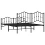 Estructura de cama con cabecero y estribo metal negro 140x190cm de , Camas y somieres - Ref: Foro24-373807, Precio: 106,40 €,...