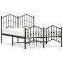 Estructura de cama con cabecero y estribo metal negro 120x200cm de , Camas y somieres - Ref: Foro24-373805, Precio: 106,61 €,...