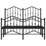 Estructura de cama con cabecero y estribo metal negro 120x200cm de , Camas y somieres - Ref: Foro24-373805, Precio: 106,61 €,...