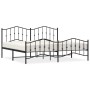 Estructura de cama cabecero y estribo metal negro 193x203 cm de , Camas y somieres - Ref: Foro24-373813, Precio: 123,58 €, De...