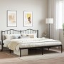 Estructura de cama con cabecero metal negro 193x203 cm de , Camas y somieres - Ref: Foro24-373795, Precio: 102,57 €, Descuent...