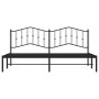 Estructura de cama con cabecero metal negro 193x203 cm de , Camas y somieres - Ref: Foro24-373795, Precio: 102,57 €, Descuent...